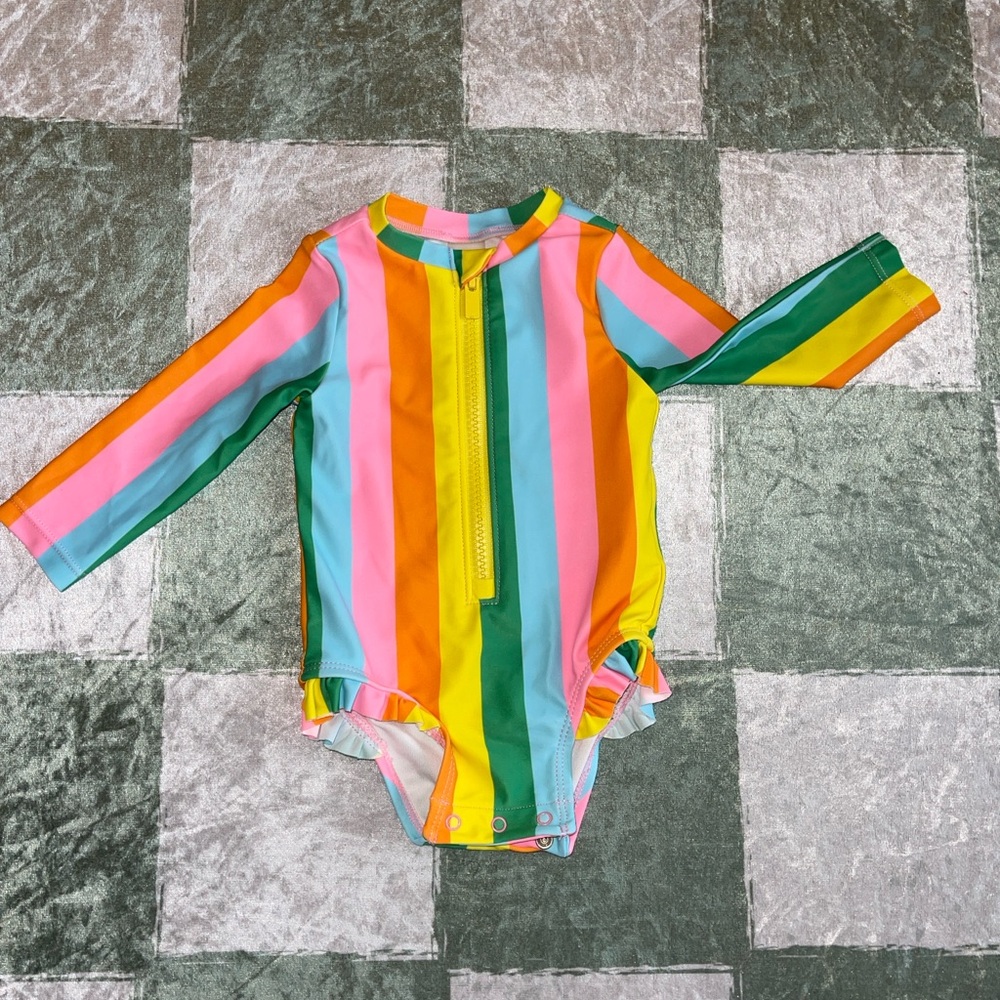 Old Navy Multicolor Striped Baby Swimsuit